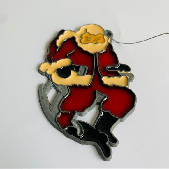 Vintage Stained Glass Metal Christmas Ornament - Picture 4 of 6